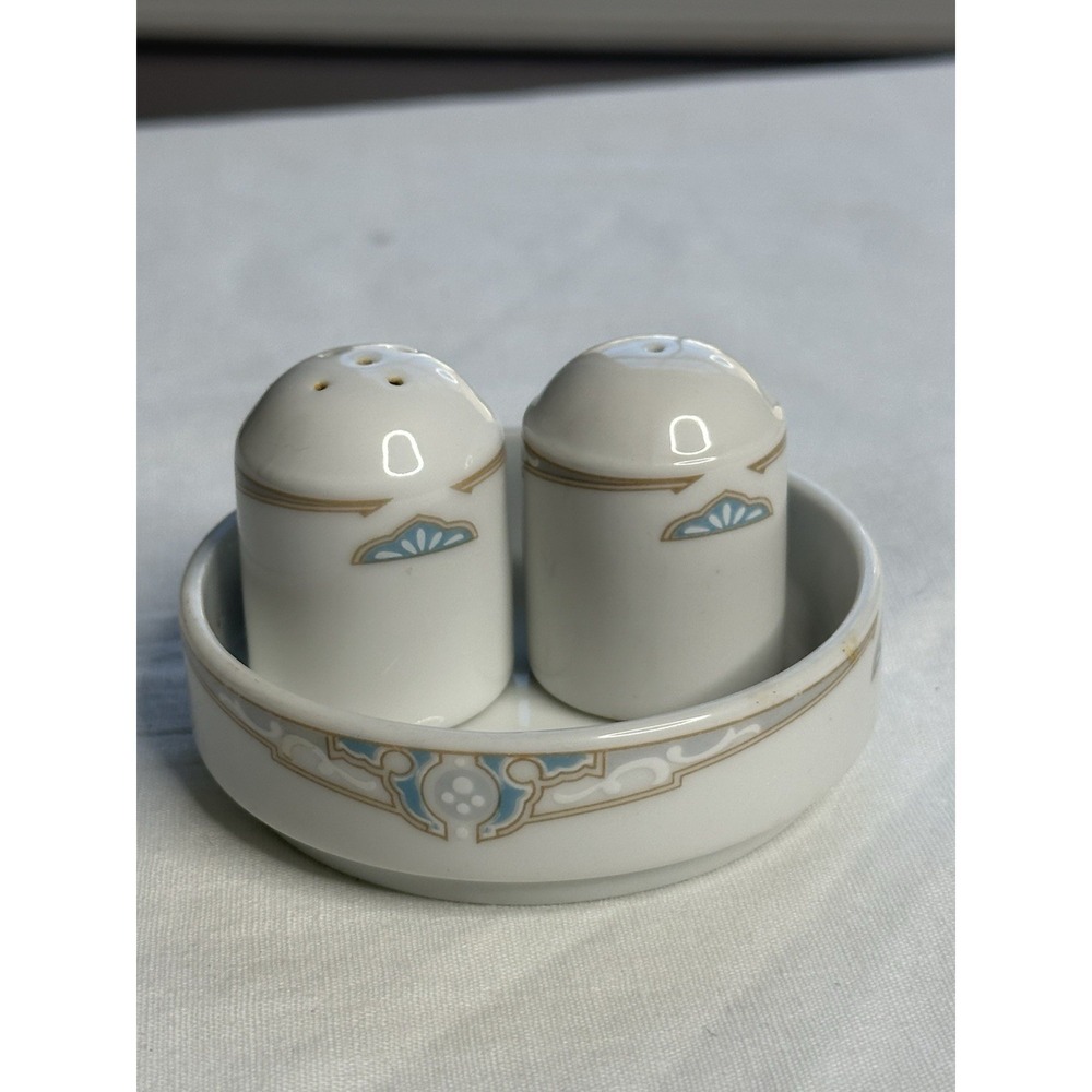 Noritake Gulf Fair‎ Porcelain 3Piece Set Salt Pepper 1930s Japan
